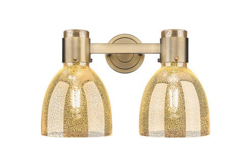 Downtown Urban Two Light Bath Vanity in Brushed Brass (405|464-2W-BB-G464D-7ME)