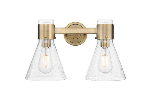 Downtown Urban Two Light Bath Vanity in Brushed Brass (405|464-2W-BB-G464C-7SDY)