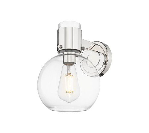 Downtown Urban One Light Wall Sconce in Polished Nickel (405|464-1W-PN-G464B-7CL)