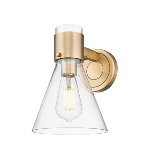 Downtown Urban One Light Wall Sconce in Brushed Brass (405|464-1W-BB-G464C-7CL)