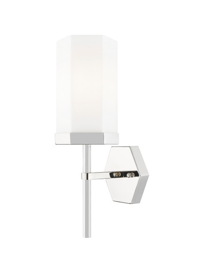 Downtown Urban One Light Wall Sconce in Polished Nickel (405|463-1W-PN-G463-8WH)