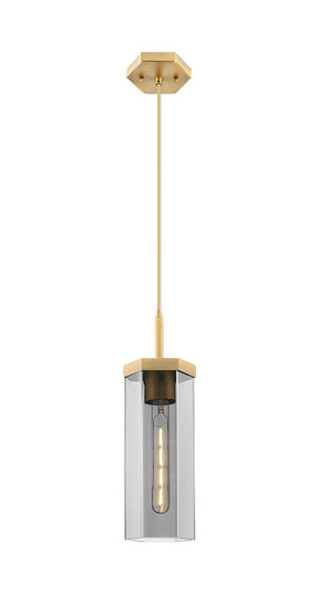 Downtown Urban One Light Pendant in Brushed Brass (405|463-1P-BB-G463-12SM)
