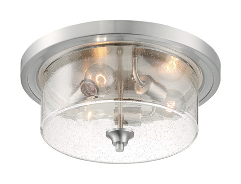 Bransel Three Light Flush Mount in Brushed Nickel (72|60-7191)