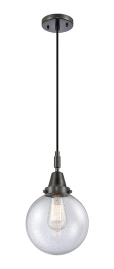 Caden One Light Mini Pendant in Matte Black (405|447-1P-BK-G204-8)