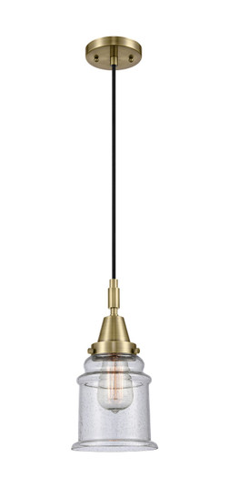 Caden One Light Mini Pendant in Antique Brass (405|447-1P-AB-G184)