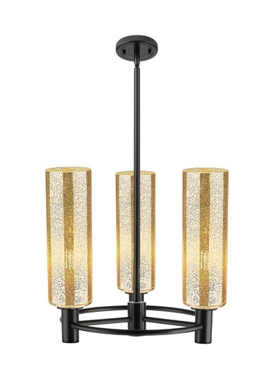 Downtown Urban Three Light Pendant in Matte Black (405|434-3CR-BK-G434-12ME)