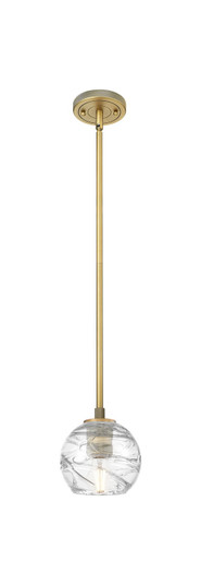 Downtown Urban One Light Pendant in Brushed Brass (405|434-1S-BB-G1213-6CL)