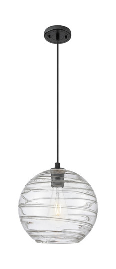 Downtown Urban One Light Pendant in Matte Black (405|434-1P-BK-G1213-12CL)