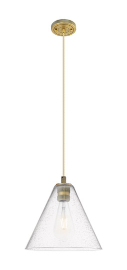 Downtown Urban One Light Pendant in Brushed Brass (405|434-1P-BB-GBC-124)