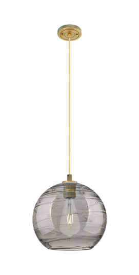 Downtown Urban One Light Pendant in Brushed Brass (405|434-1P-BB-G1213-12SM)