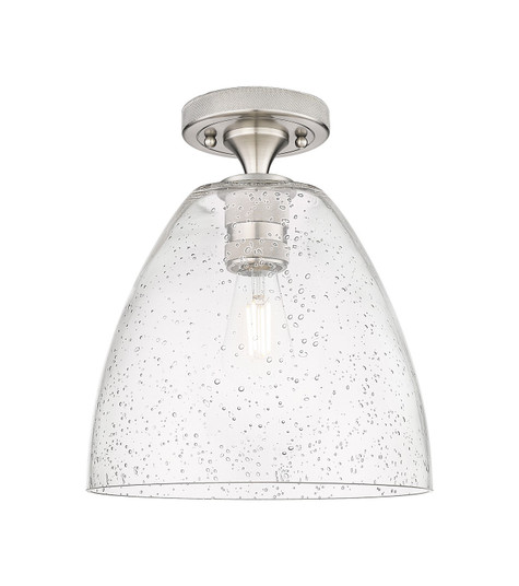 Downtown Urban One Light Flush Mount in Satin Nickel (405|434-1F-SN-GBD-94)