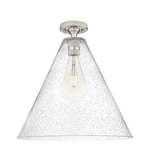 Downtown Urban One Light Flush Mount in Satin Nickel (405|434-1F-SN-GBC-164)
