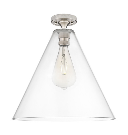 Downtown Urban One Light Flush Mount in Satin Nickel (405|434-1F-SN-GBC-162)