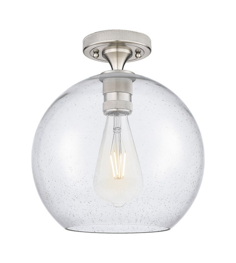 Downtown Urban One Light Flush Mount in Satin Nickel (405|434-1F-SN-G124-10)