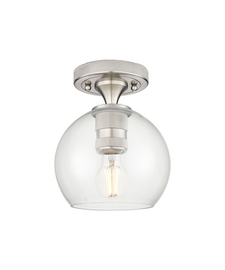 Downtown Urban One Light Flush Mount in Satin Nickel (405|434-1F-SN-G122-6)