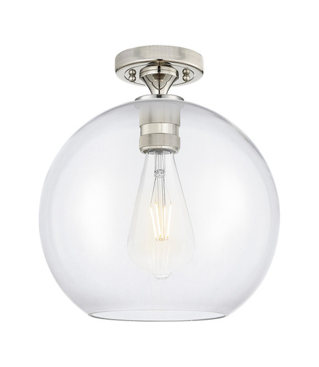 Downtown Urban One Light Flush Mount in Polished Nickel (405|434-1F-PN-G122-10)