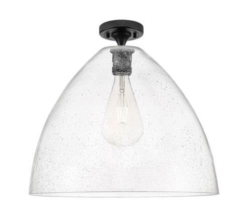 Downtown Urban One Light Flush Mount in Matte Black (405|434-1F-BK-GBD-164)