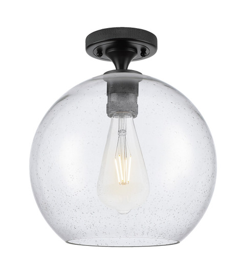 Downtown Urban One Light Flush Mount in Matte Black (405|434-1F-BK-G124-10)