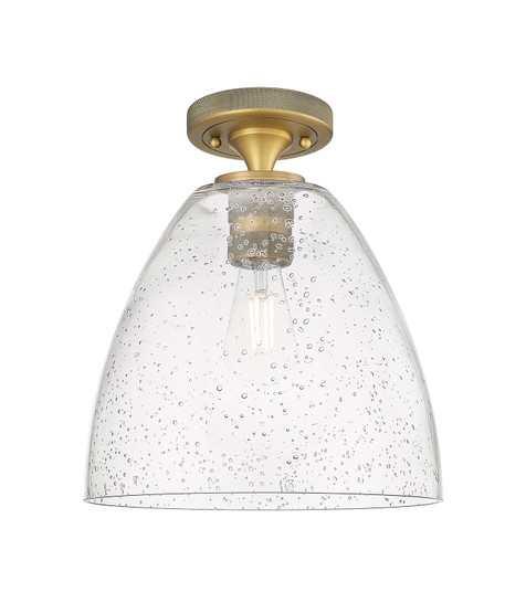 Downtown Urban One Light Flush Mount in Brushed Brass (405|434-1F-BB-GBD-94)