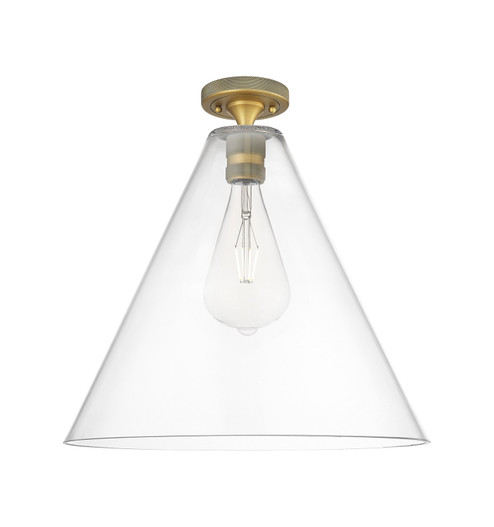 Downtown Urban One Light Flush Mount in Brushed Brass (405|434-1F-BB-GBC-162)