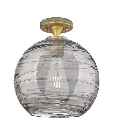 Downtown Urban One Light Flush Mount in Brushed Brass (405|434-1F-BB-G1213-10SM)