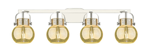 Downtown Urban Four Light Bath Vanity in Polished Nickel (405|423-4W-PN-G410-6ME)
