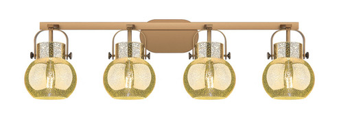 Downtown Urban Four Light Bath Vanity in Brushed Brass (405|423-4W-BB-G410-6ME)