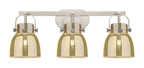 Downtown Urban Three Light Bath Vanity in Satin Nickel (405|423-3W-SN-G412-6ME)
