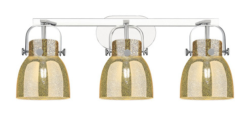 Downtown Urban Three Light Bath Vanity in Polished Chrome (405|423-3W-PC-G412-6ME)