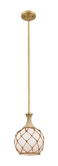 Ballston One Light Mini Pendant in Brushed Brass (405|415-1SR-BB-G121-8RB)