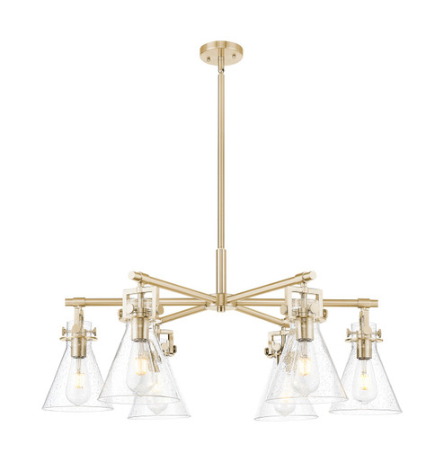 Downtown Urban Six Light Chandelier in Champagne Bronze (405|411-6CR-CB-G411-7SDY)