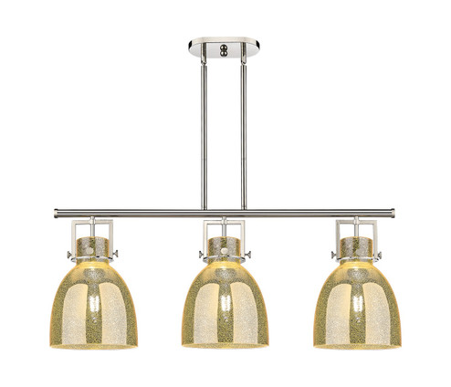 Downtown Urban Three Light Island Pendant in Polished Nickel (405|411-3I-PN-G412-10ME)