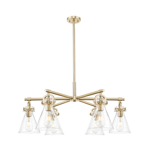 Downtown Urban Six Light Chandelier in Champagne Bronze (405|410-6CR-CB-G411-7SDY)