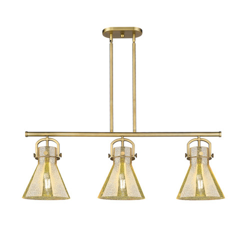 Downtown Urban Three Light Island Pendant in Brushed Brass (405|410-3I-BB-G411-10ME)
