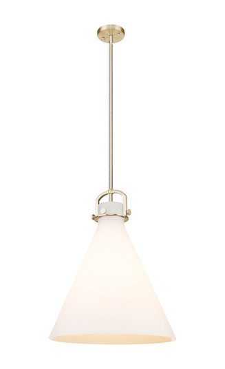 Downtown Urban One Light Pendant in Champagne Bronze (405|410-1SL-CB-G411-18WH)