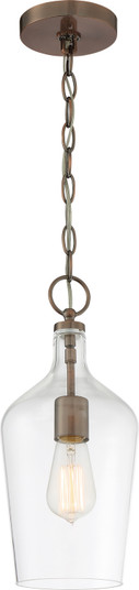 Hartley One Light Pendant in Antique Copper / Clear Glass (72|60-6748)