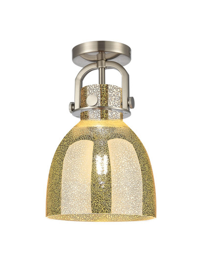 Downtown Urban One Light Semi-Flush Mount in Satin Nickel (405|410-1F-SN-G412-8ME)