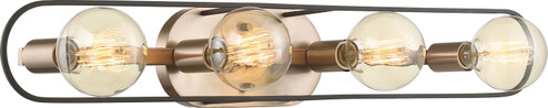 Chassis Four Light Vanity in Copper Brushed Brass / Matte Black (72|60-6654)