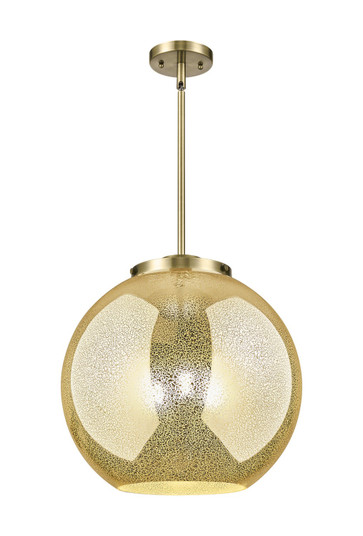 Essex Three Light Pendant in Antique Brass (405|221-3S-AB-G128-16)