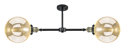 Franklin Restoration Two Light Island Pendant in Black Antique Brass (405|209-BAB-G208-10)