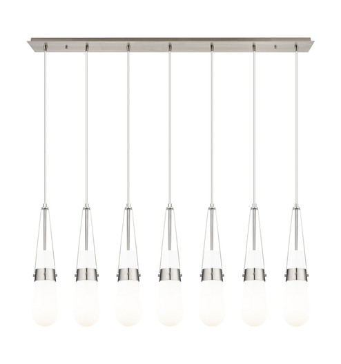 Downtown Urban Seven Light Linear Pendant in Brushed Satin Nickel (405|127-452-1P-SN-G452-4GWH)