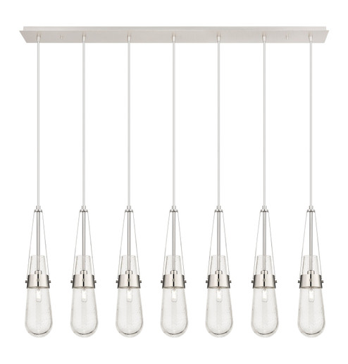 Downtown Urban Seven Light Linear Pendant in Polished Nickel (405|127-452-1P-PN-G452-4SDY)