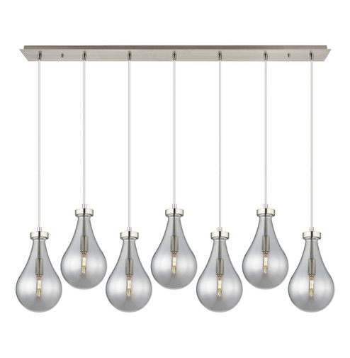 Downtown Urban Seven Light Linear Pendant in Brushed Satin Nickel (405|127-451-1P-SN-G451-7SM)