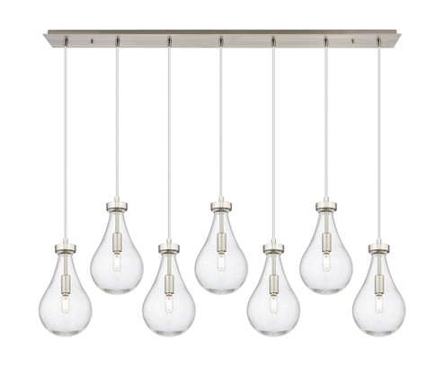 Downtown Urban Seven Light Linear Pendant in Brushed Satin Nickel (405|127-451-1P-SN-G451-7SDY)