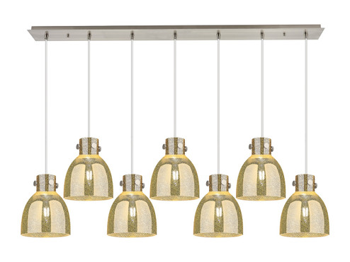Downtown Urban Seven Light Linear Pendant in Brushed Satin Nickel (405|127-410-1PS-SN-G412-8ME)