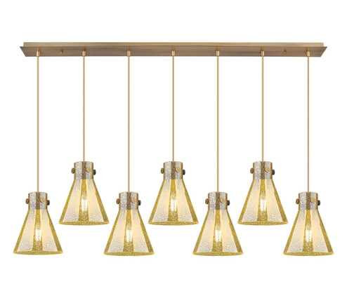 Downtown Urban Seven Light Linear Pendant in Brushed Brass (405|127-410-1PS-BB-G411-8ME)