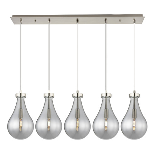 Downtown Urban Five Light Linear Pendant in Brushed Satin Nickel (405|125-451-1P-SN-G451-7SM)