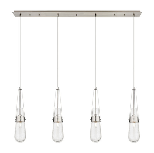 Downtown Urban Four Light Linear Pendant in Brushed Satin Nickel (405|124-452-1P-SN-G452-4SDY)