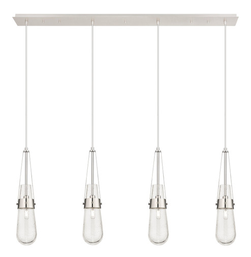 Downtown Urban Four Light Linear Pendant in Polished Nickel (405|124-452-1P-PN-G452-4SDY)