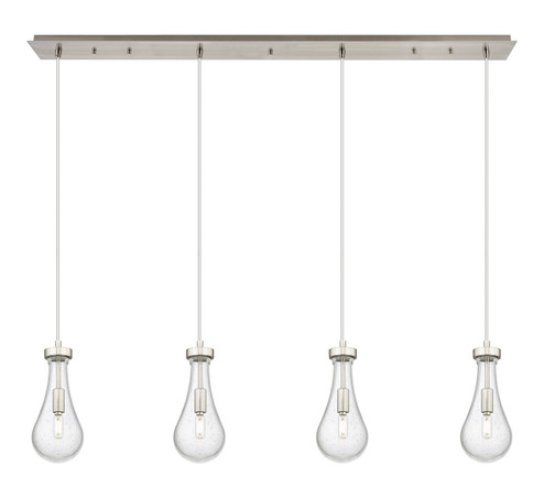 Downtown Urban Four Light Linear Pendant in Brushed Satin Nickel (405|124-451-1P-SN-G451-5SDY)